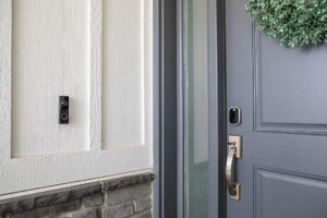 Smart home system installation with connected cameras and home automation setup